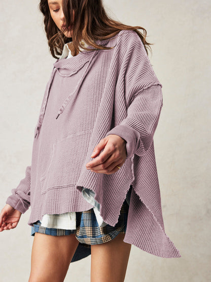 Cosy oversized waffle hoodie for men | Haven - 10