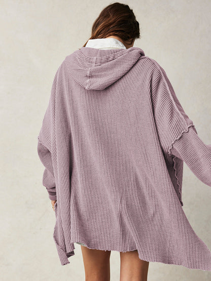 Cosy oversized waffle hoodie for men | Haven - 15