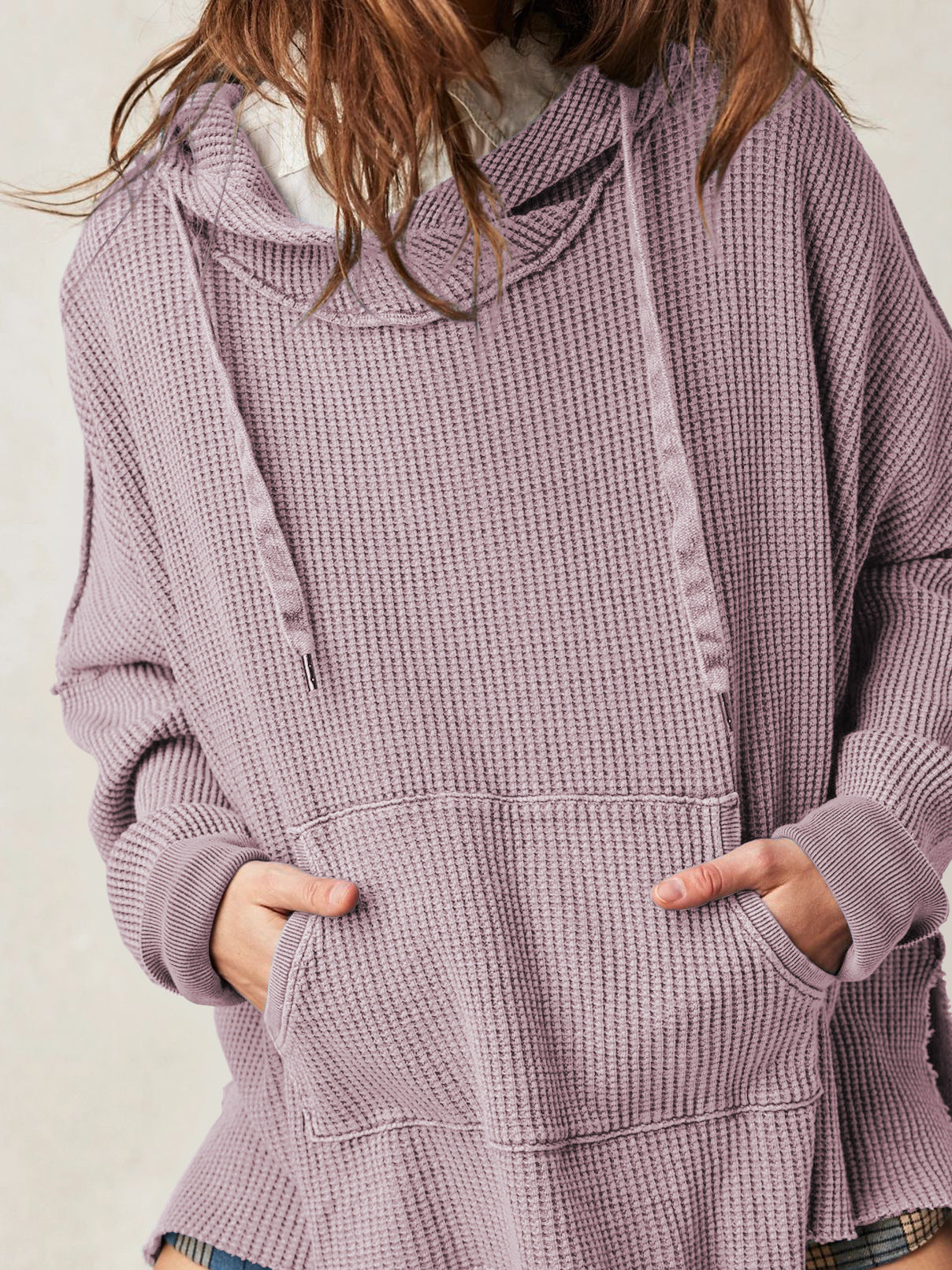 Cosy oversized waffle hoodie for men | Haven - 16