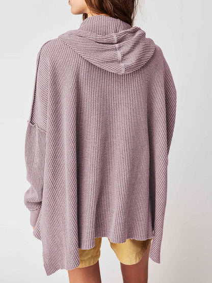 Cosy oversized waffle hoodie for men | Haven - 11