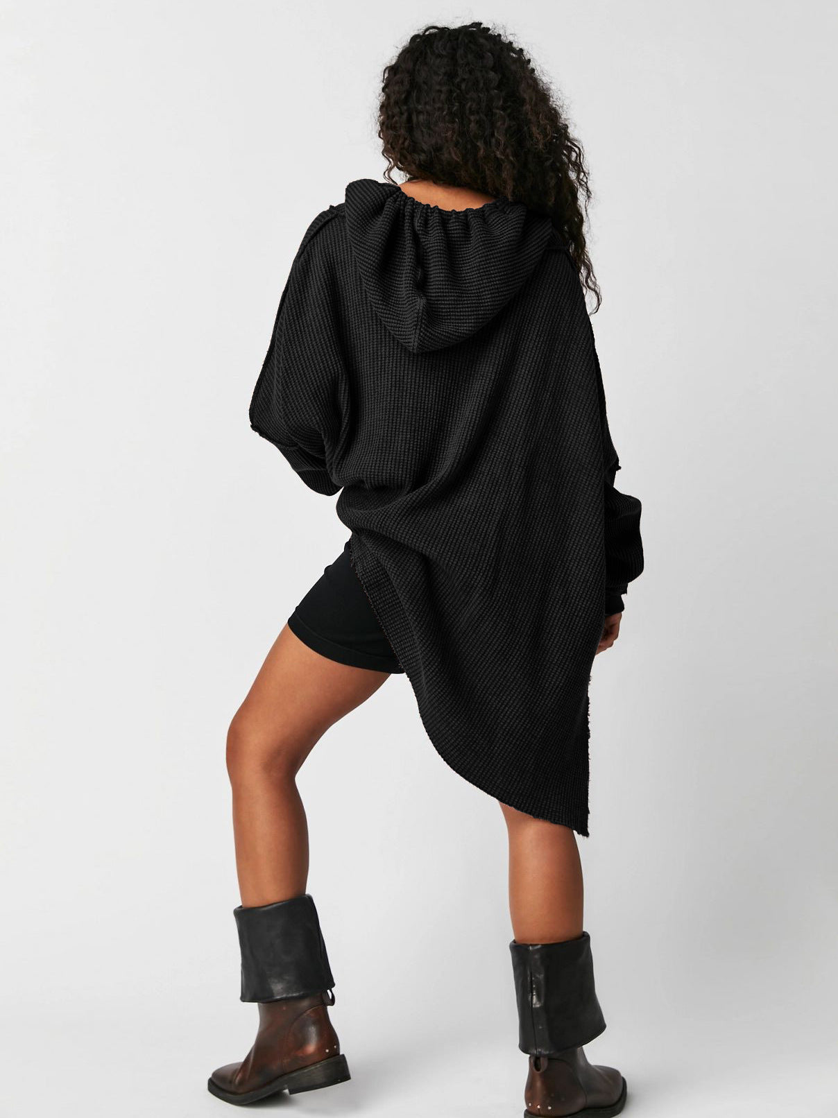 Cosy oversized waffle hoodie for men | Haven - 19