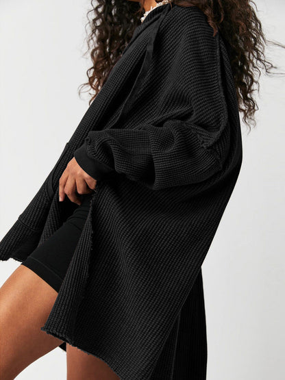 Cosy oversized waffle hoodie for men | Haven - 20