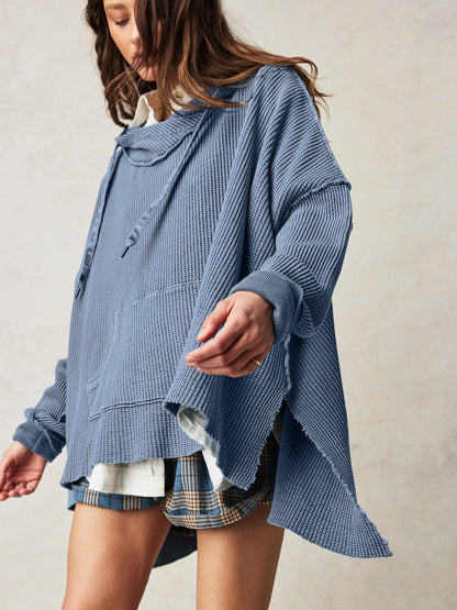 Cosy oversized waffle hoodie for men | Haven - 1