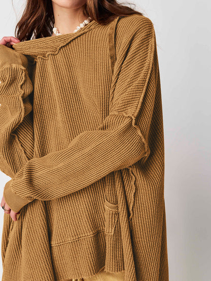 Cosy oversized waffle hoodie for men | Haven - 21