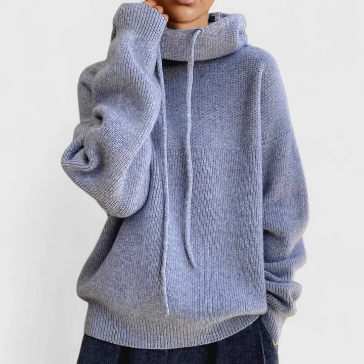 Cosy everyday oversized knit hoodie for women | Marie -5