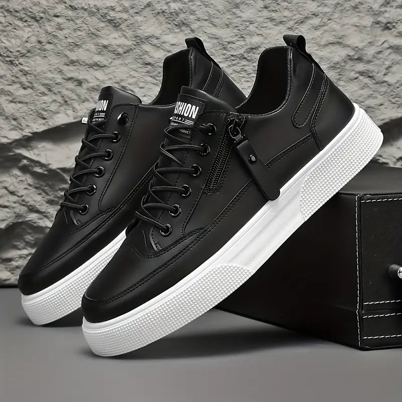 Classic everyday leather casual trainers for men | Stratford -1