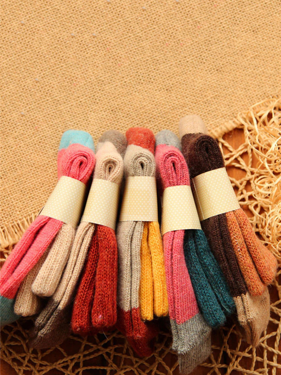 Warm cosy winter wool thick socks for women -10
