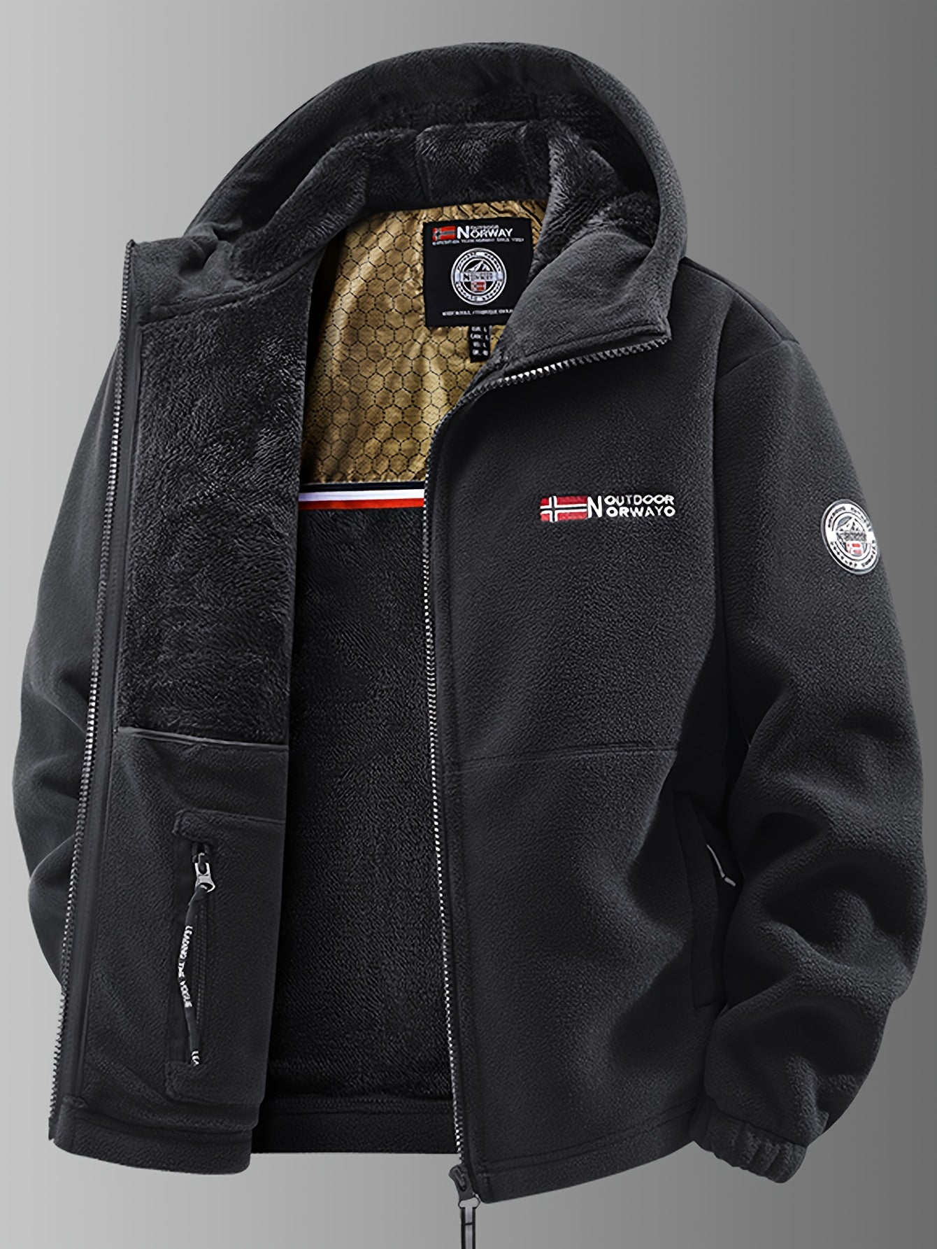Warm lightweight fleece jacket for men | NATHANIEL - 7