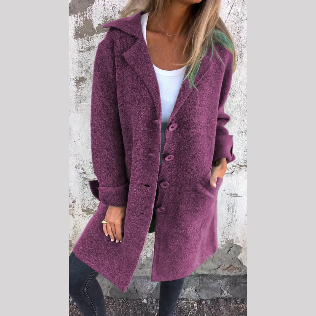 Relaxed casual longline everyday coat for women | Baylea -11