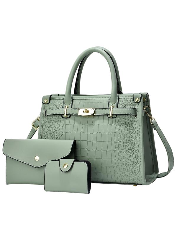 Crocodile Embossed Large Capacity Crossbody Handbag Set Chic For Women | Valentinae