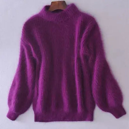Cosy loose-knit wool blend sweater for women | Emilie - 5