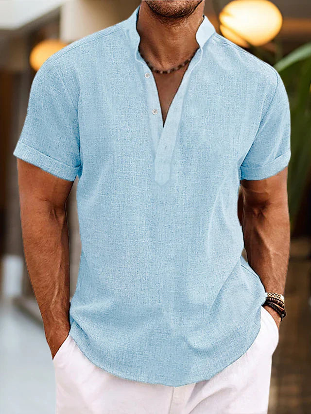 Classic henley everyday shirt for men - 3