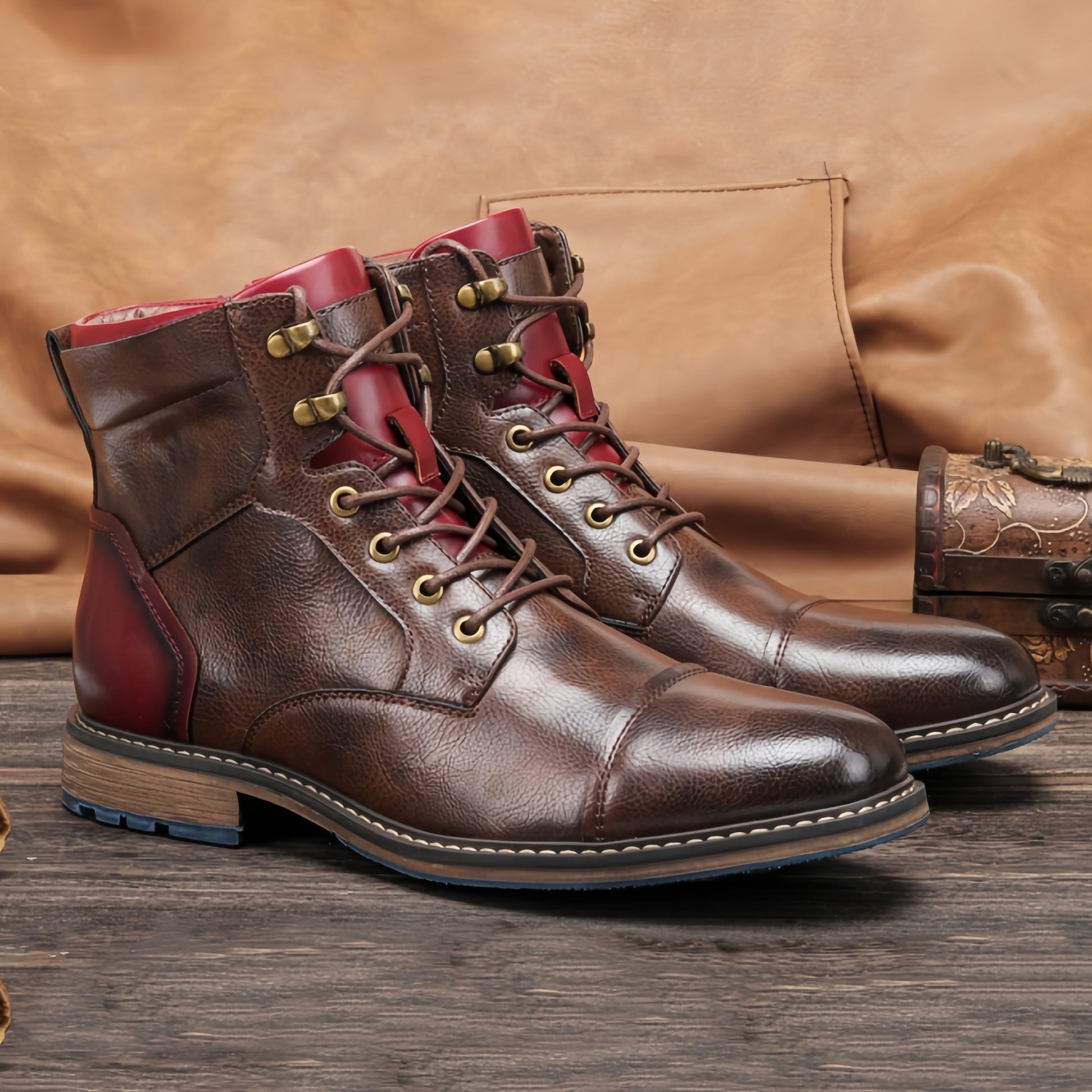 Timeless brogue-detail heritage boots for men | Maxwell -3
