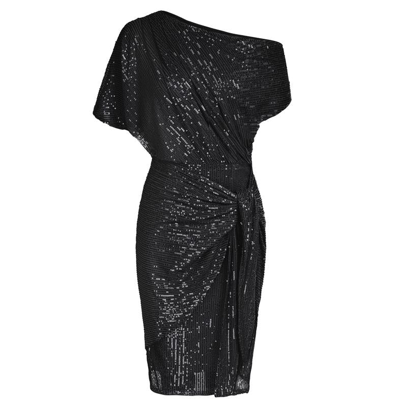 Elegant Off Shoulder Sequin Bodycon Dress Chic For Women | Ariselle