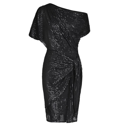 Elegant Off Shoulder Sequin Bodycon Dress Chic For Women | Ariselle