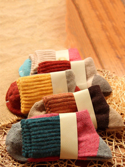 Warm cosy winter wool thick socks for women -2