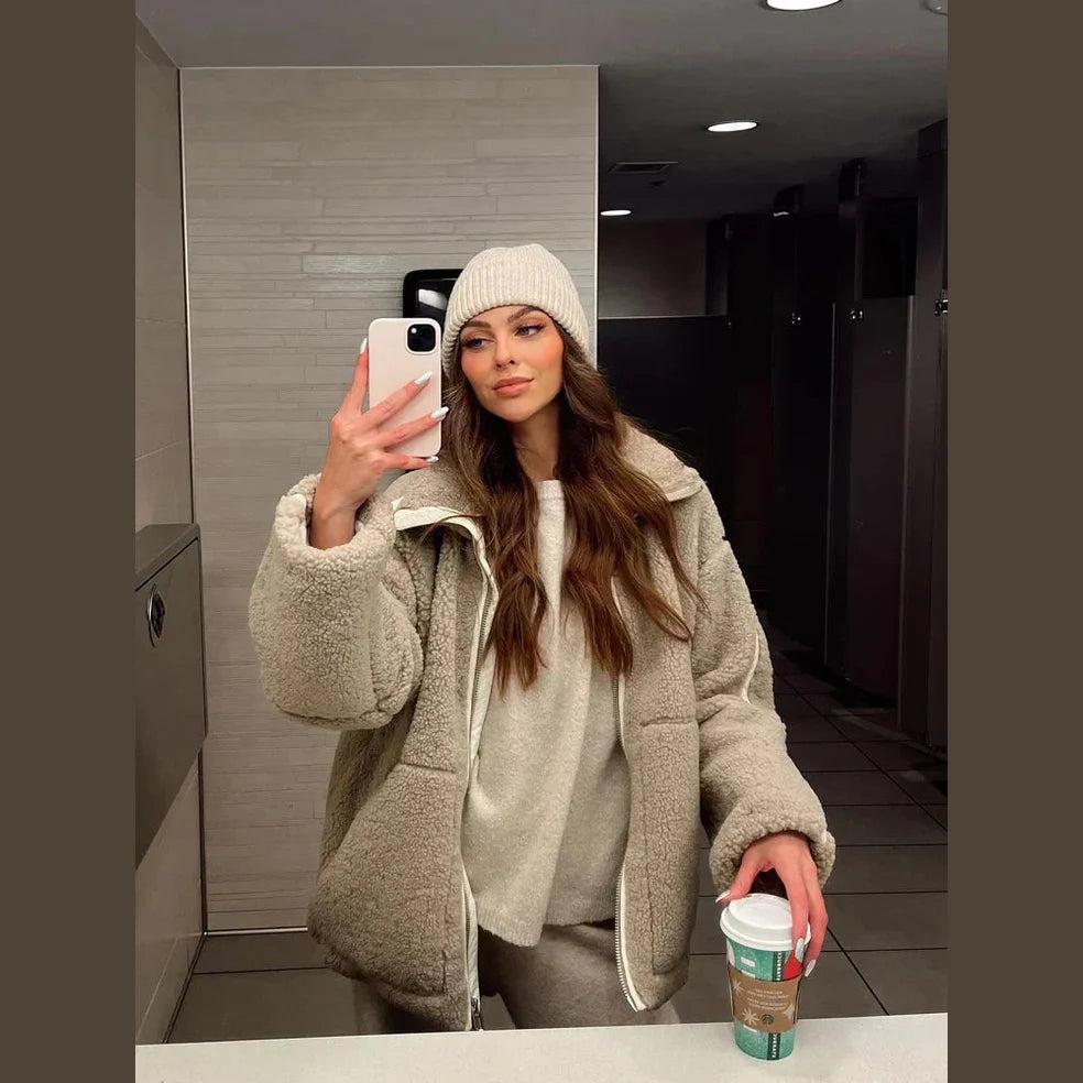 Soft warm casual winter jacket for women | Anastasia -9