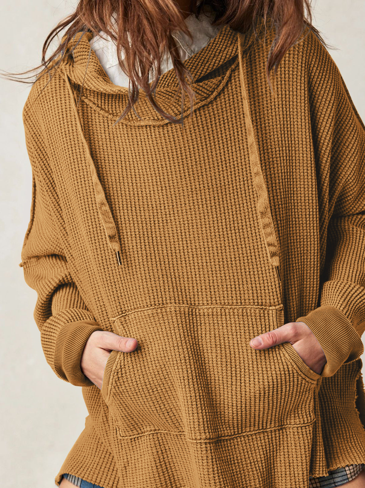Cosy oversized waffle hoodie for men | Haven - 8