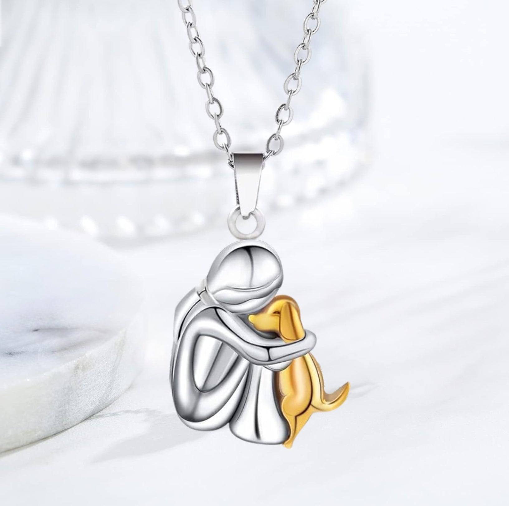 Classic everyday lucky dog pendant necklace for women | Charlie -1