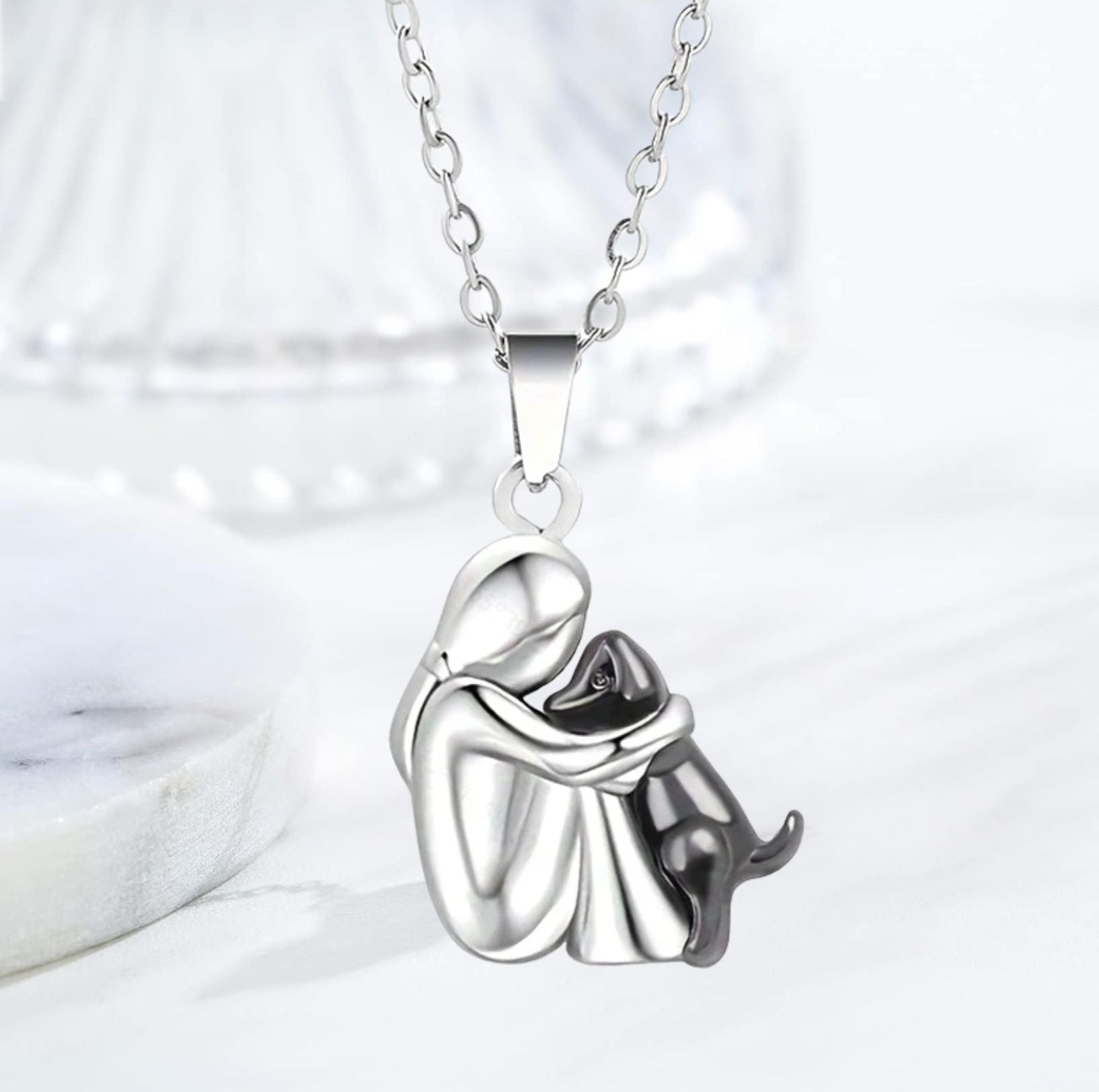 Classic everyday lucky dog pendant necklace for women | Charlie -2
