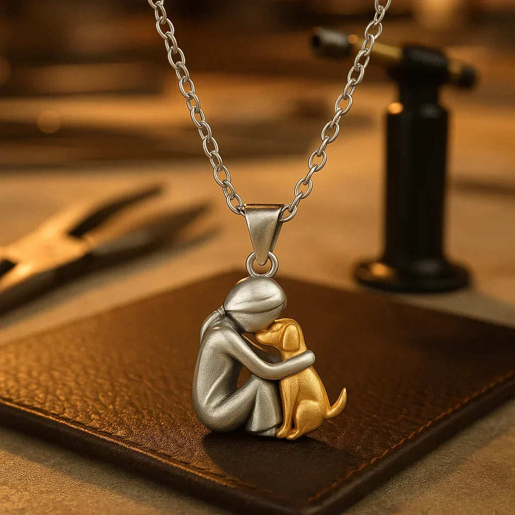 Classic everyday lucky dog pendant necklace for women | Charlie -6