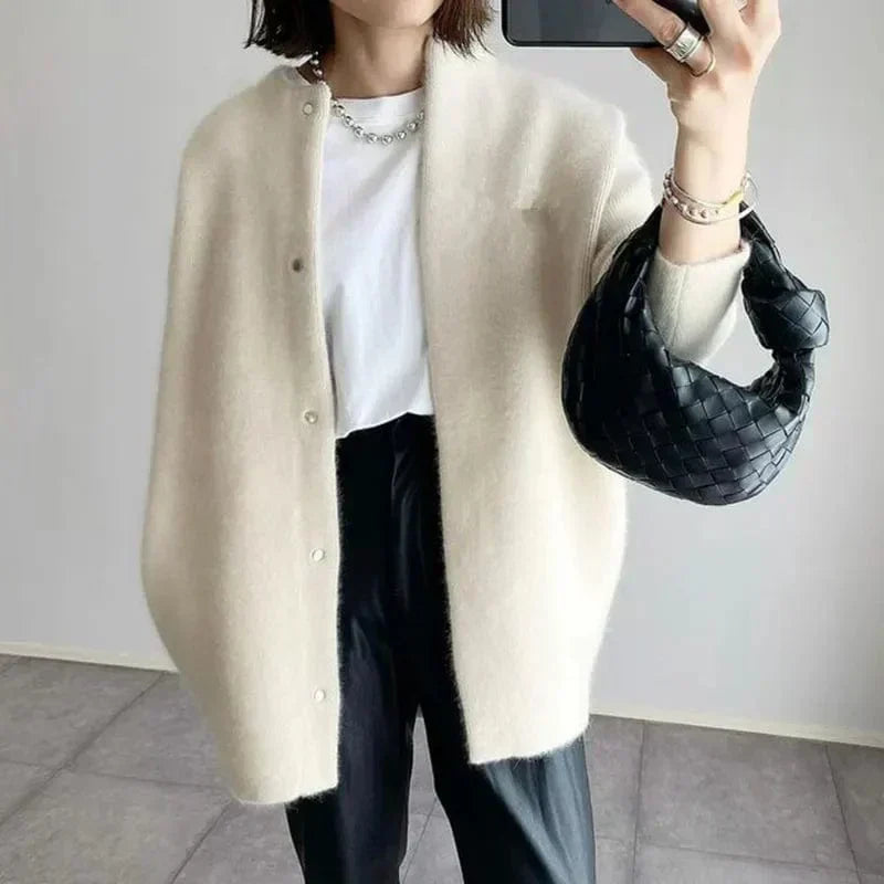 Elegant Button Front Jacket Stylish For Women | Mirela