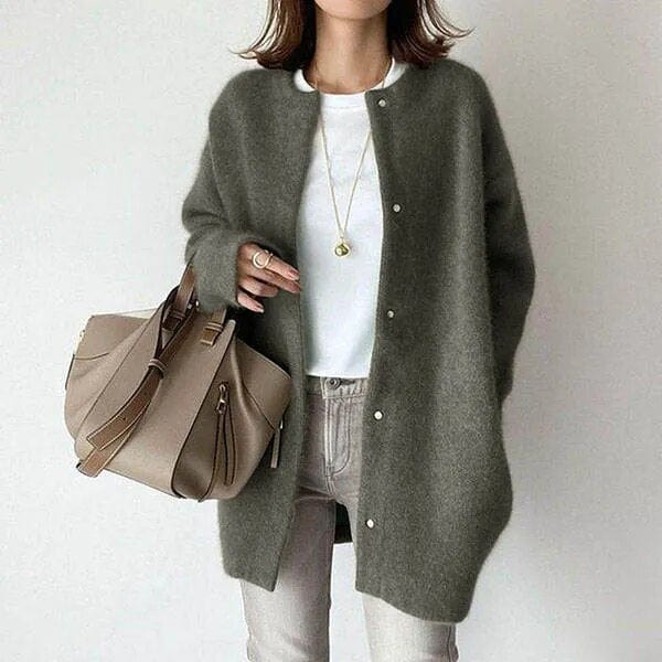 Elegant Button Front Jacket Stylish For Women | Mirela