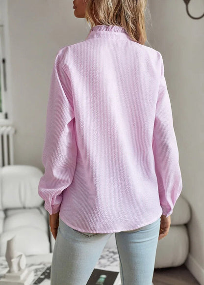 Ruffle Detail Long Sleeve Blouse Chic For Women | Celestine