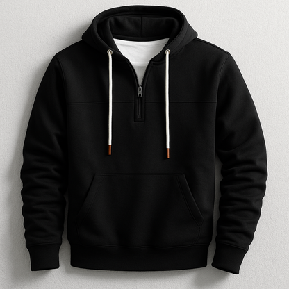 Quarter Zip Hooded Sweatshirt Trendy for Men | Nolan