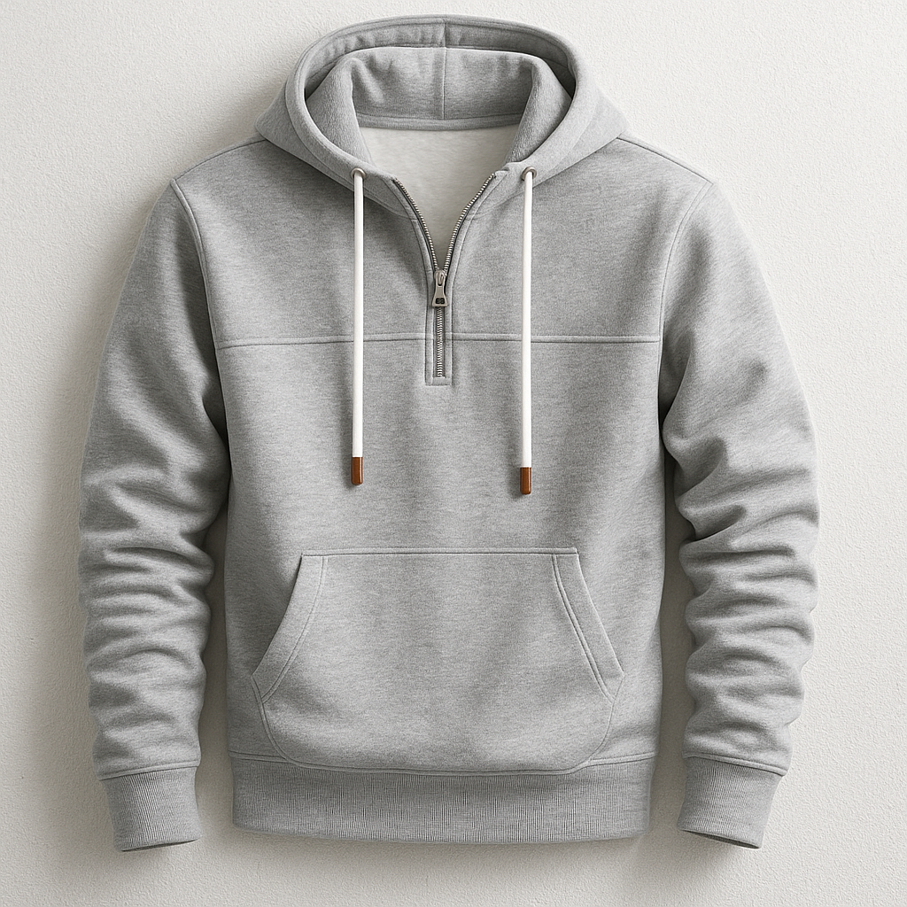 Quarter Zip Hooded Sweatshirt Trendy for Men | Nolan