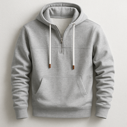 Quarter Zip Hooded Sweatshirt Trendy for Men | Nolan