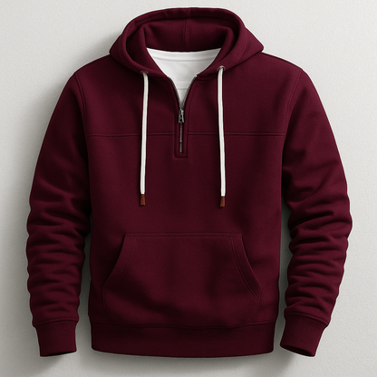 Quarter Zip Hooded Sweatshirt Trendy for Men | Nolan