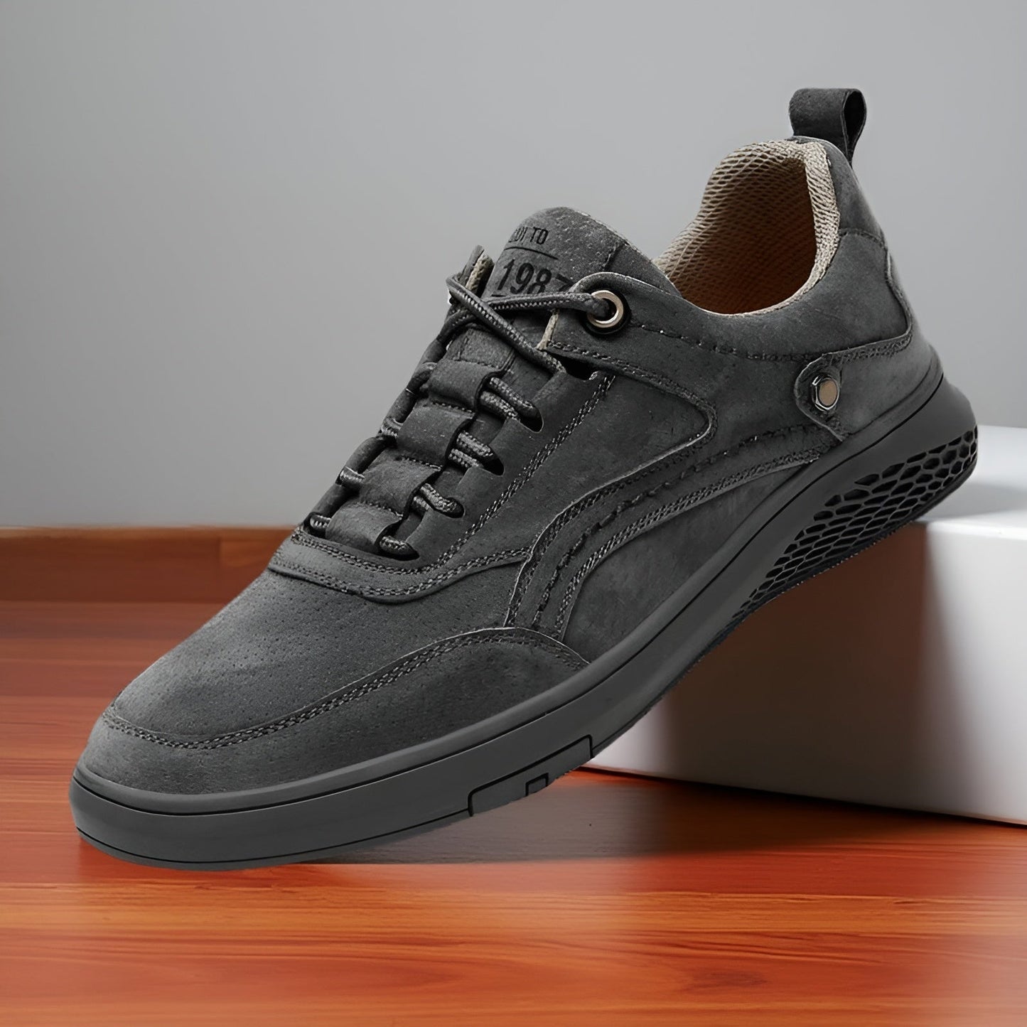 Textured Lace Up Sneakers Modern For Men | Ardent