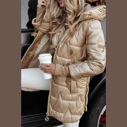 Elegant warm versatile everyday coat for women | Nolwen -8