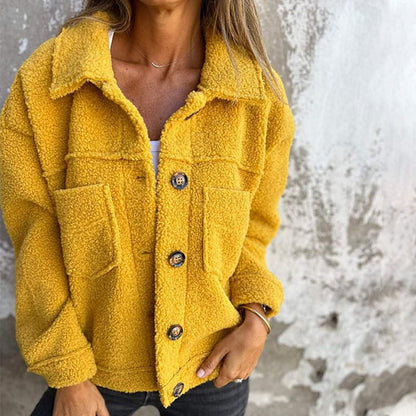 Button Front Textured Jacket Stylish for Women | Marielle