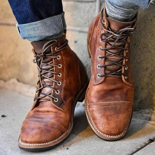 Genuine leather classic boots for men - 1