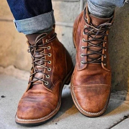 Genuine leather classic boots for men - 1