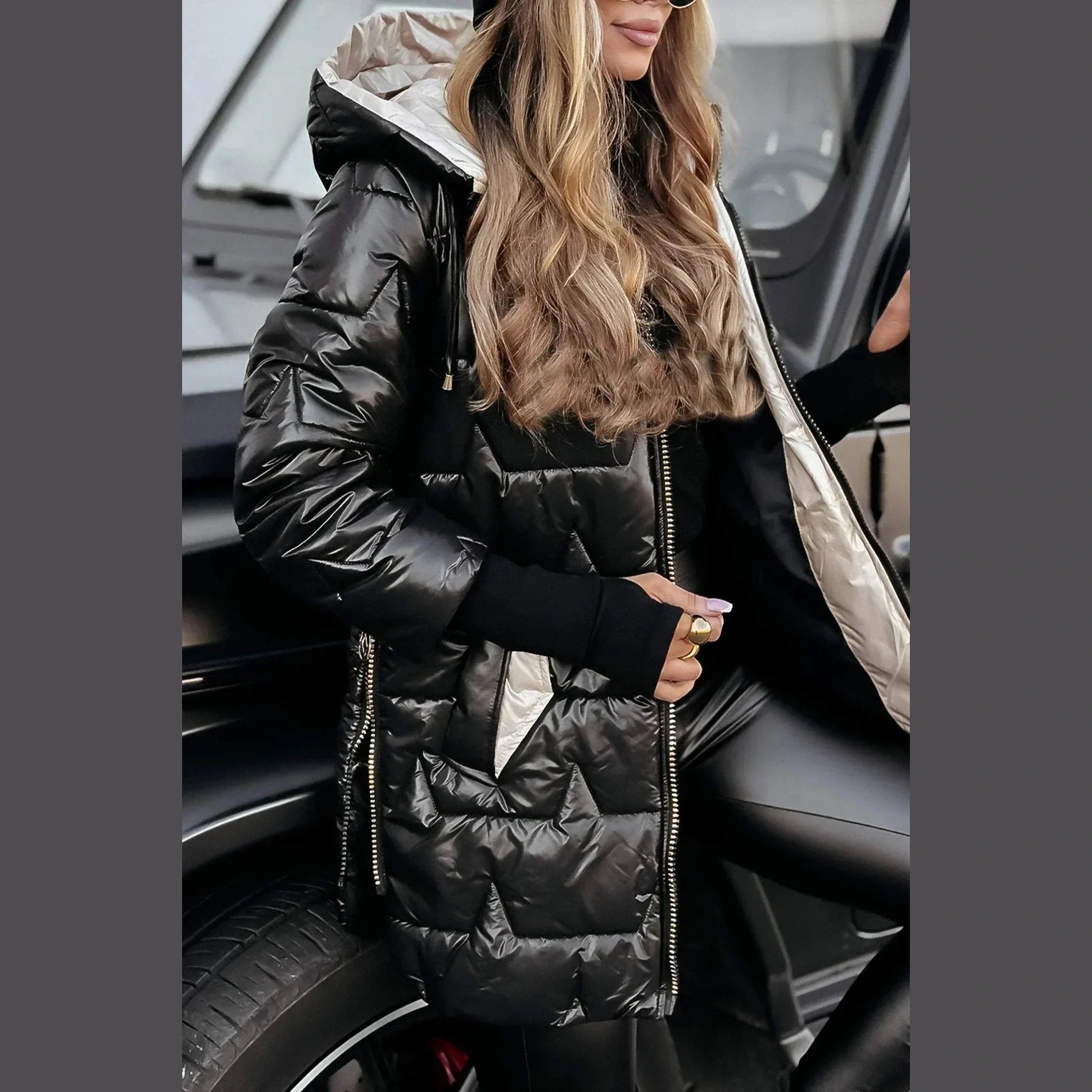 Elegant warm versatile everyday coat for women | Nolwen -5