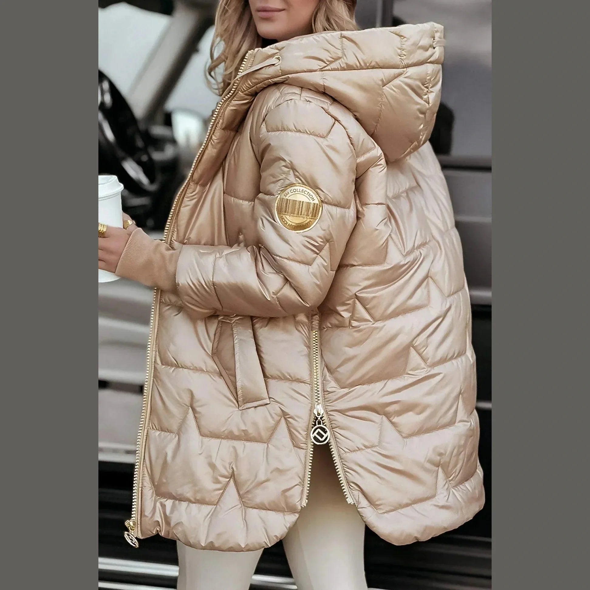Elegant warm versatile everyday coat for women | Nolwen -3