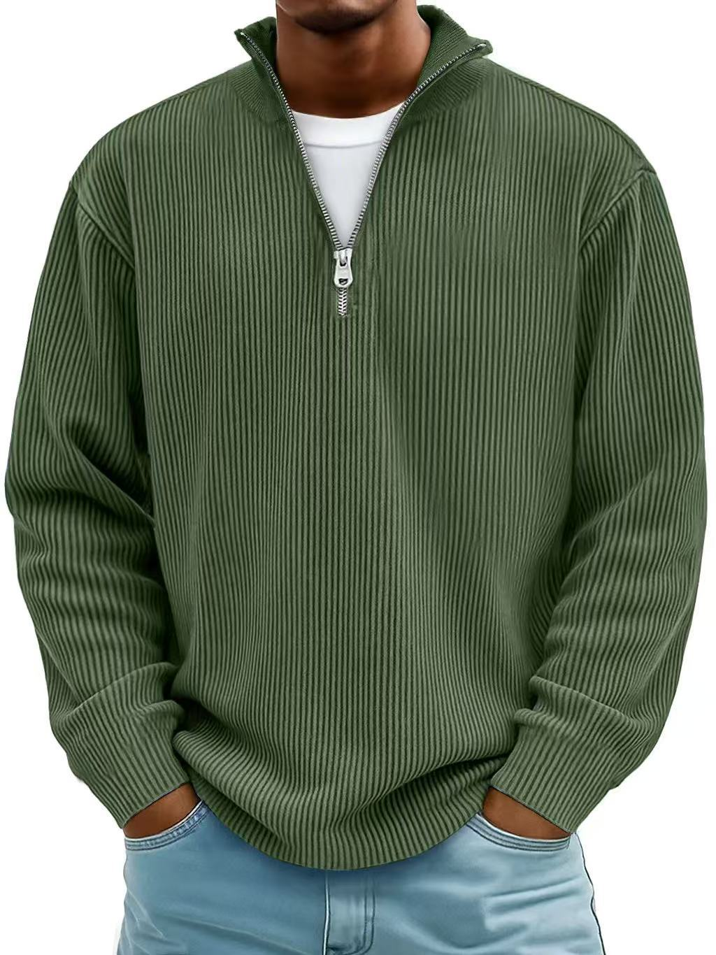 Warm classic knit crew-neck sweater for men | Calix -9