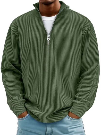 Warm classic knit crew-neck sweater for men | Calix -9