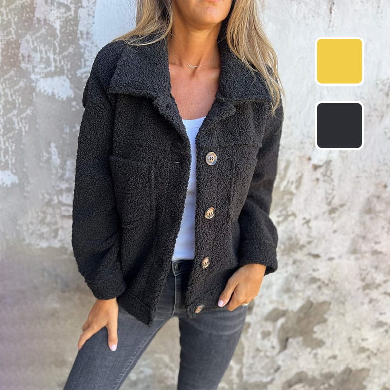 Button Front Textured Jacket Stylish for Women | Marielle