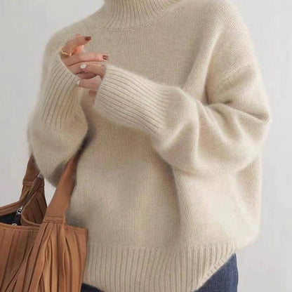 Soft luxurious cashmere turtleneck sweater for women - 4