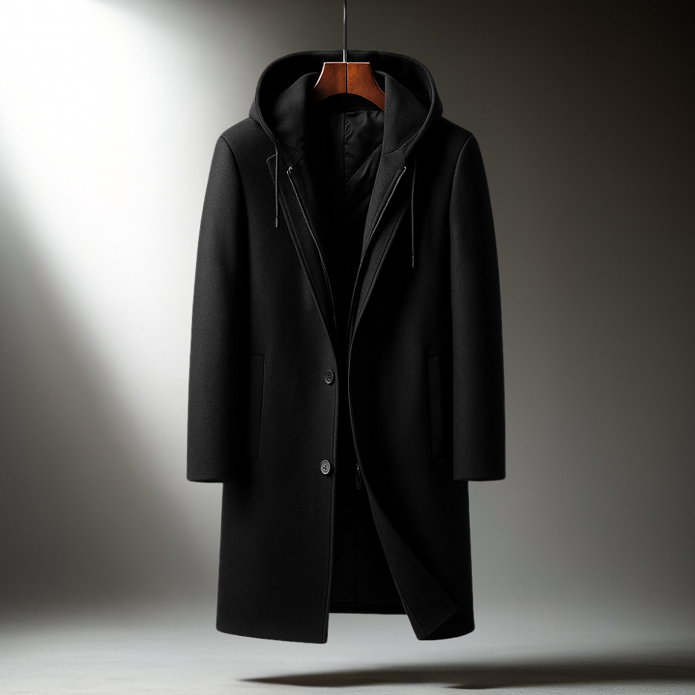 Tailored classic wool overcoat for men | Delmar - 7