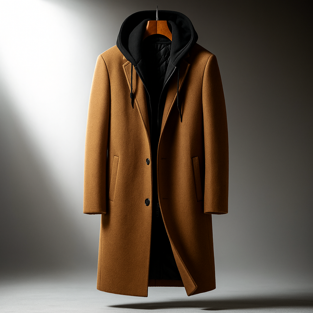 Tailored classic wool overcoat for men | Delmar - 2