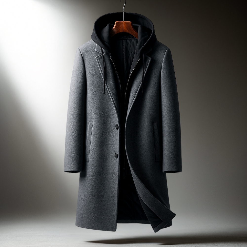 Tailored classic wool overcoat for men | Delmar - 6