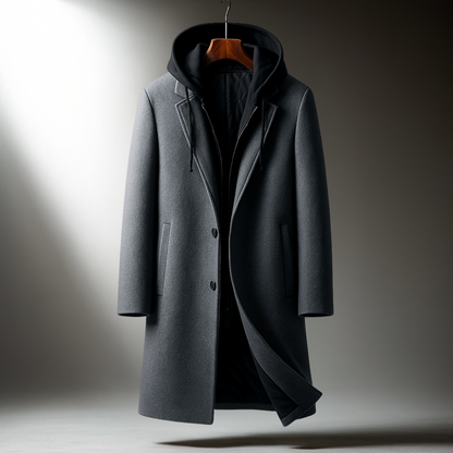 Tailored classic wool overcoat for men | Delmar - 6