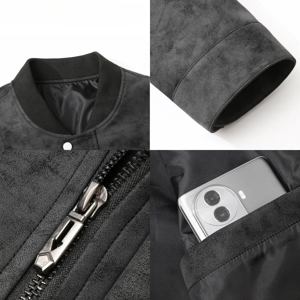Textured Bomber Jacket Stylish for Men | Hartwell