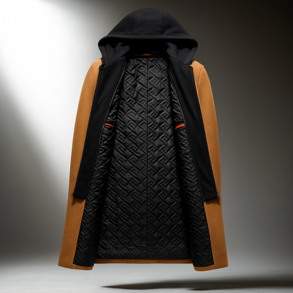 Tailored classic wool overcoat for men | Delmar - 4