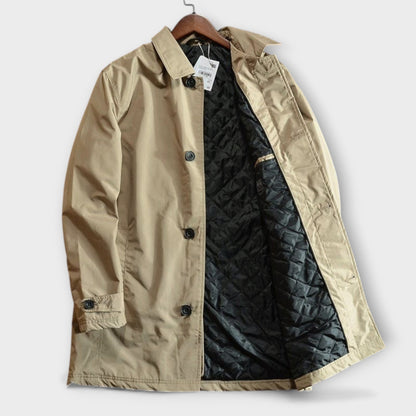 Elegant double-breasted wool coat for men | Arlis -6